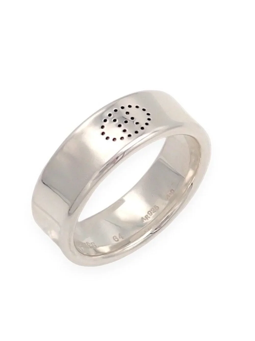 Hermes Eclipse Ribbon Actual Ring 925 Sterling Silver Stamp 64